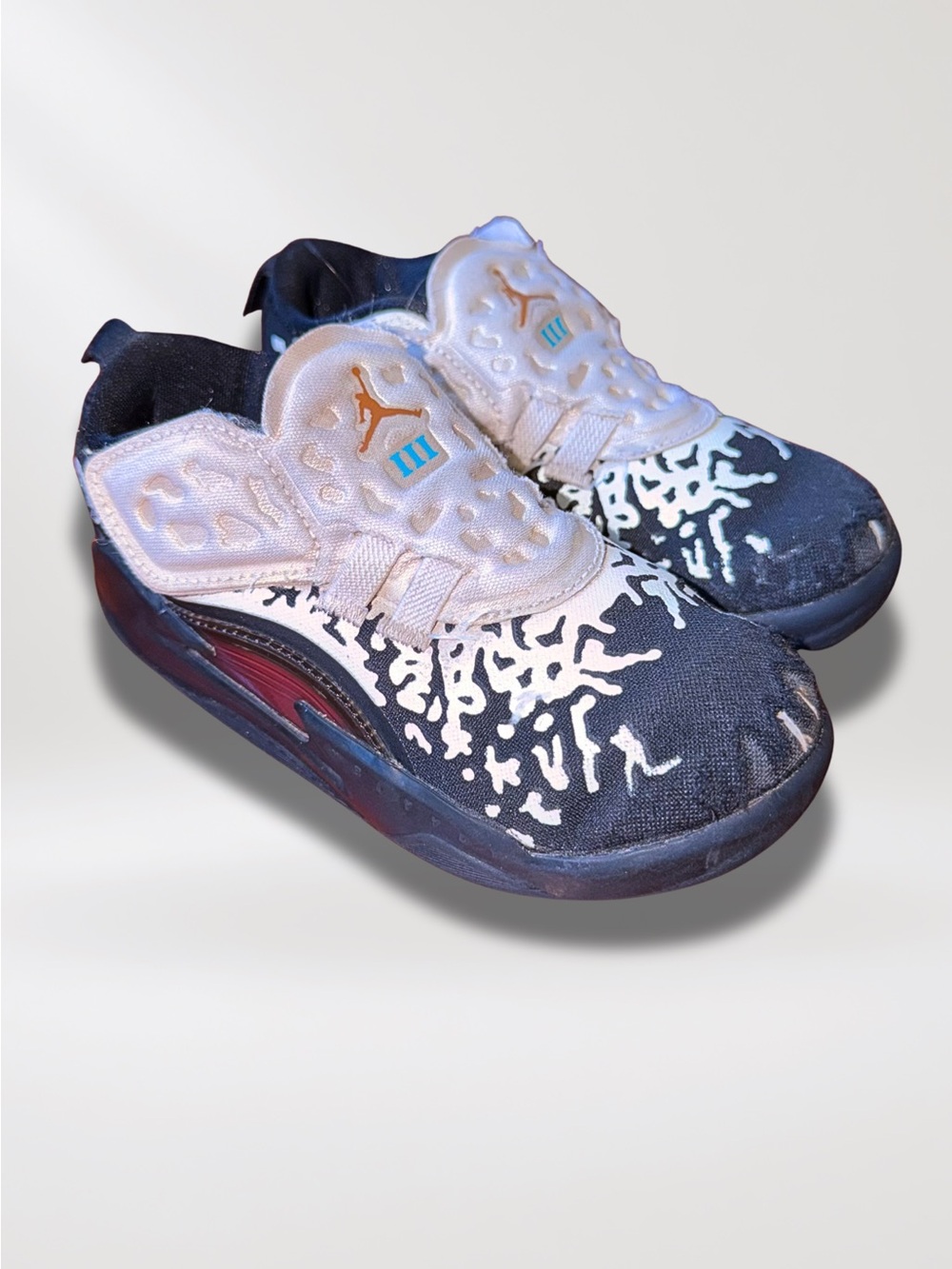 Jordan Zion 3 Preschool Black White Splatter Basketball Shoes Size 10C DV3870-00